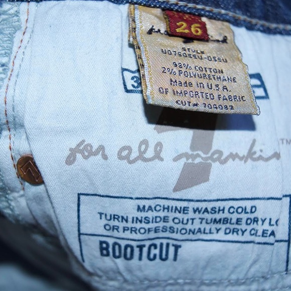 7 For All Mankind Crystal Blue Jeans - Picture 6 of 8